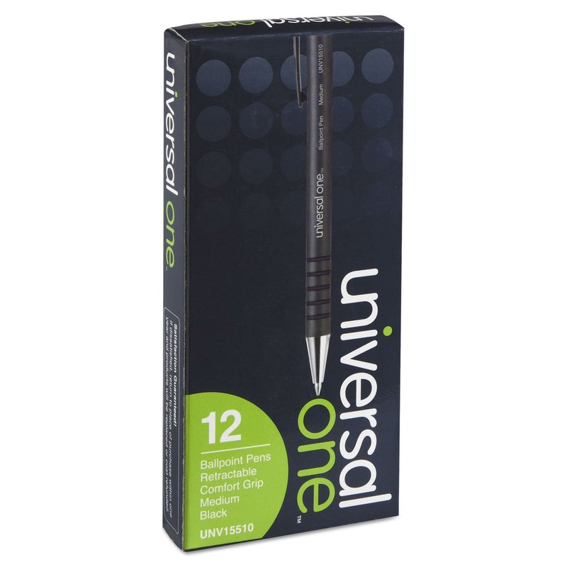 UNIVERSAL UNV15510 - Universal Comfort Grip Ballpoint Retractable Pen - Image 2